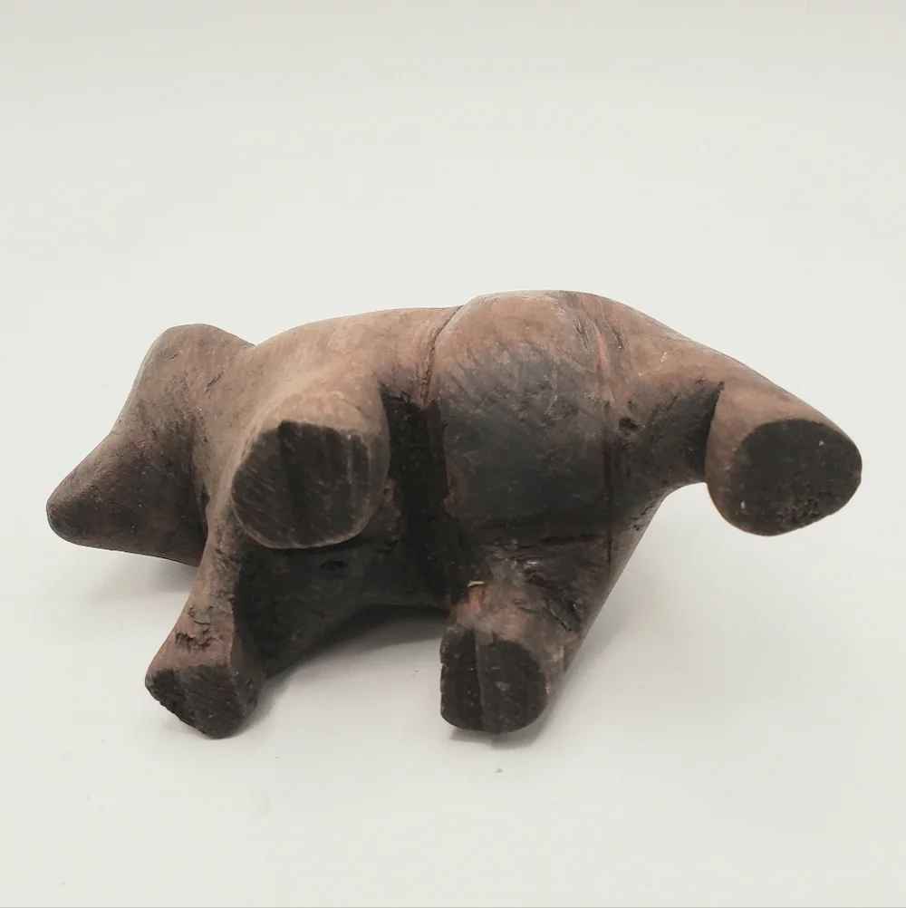 Bumbu Handmade Wooden Bear Cub Romania Toy Figurine Animal Fetish